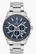 Daniel Klein Exclusive blue dial chronograph front view