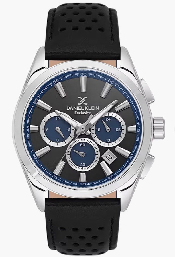 Daniel Klein Exclusive grey dial chronograph front view