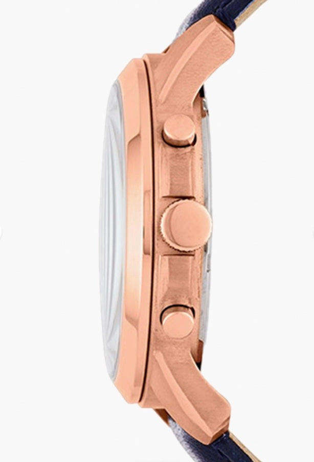 Fossil Grant Rose Gold Chronograph side profile