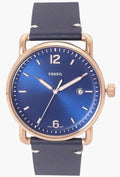 Fossil Commuter rose gold watch front view