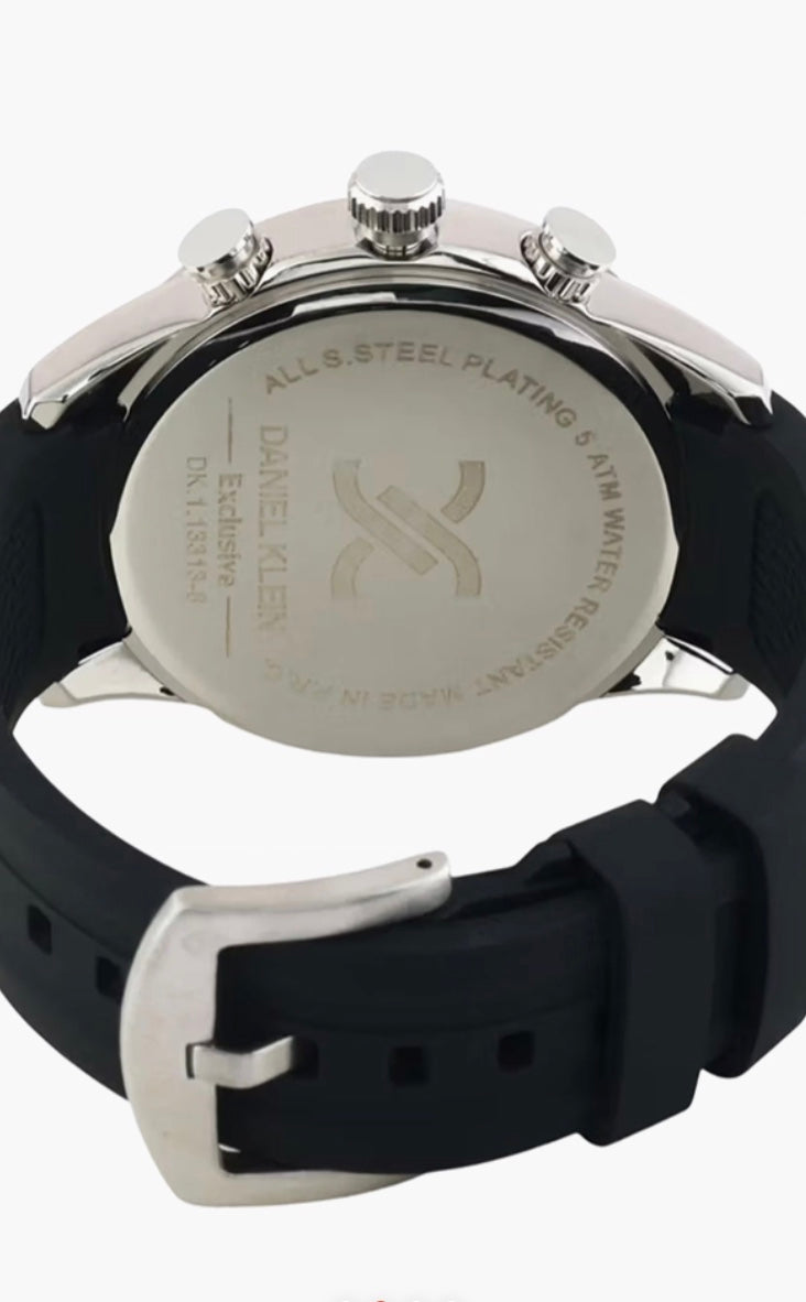 Daniel Klein DK1133136 side view — silicone strap profile